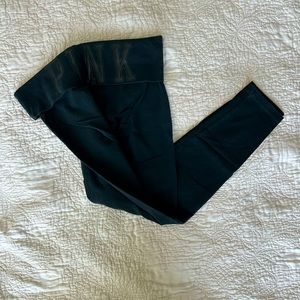 Victoria’s Secret Black Yoga Leggings with Matte Black Graphic- Size Small